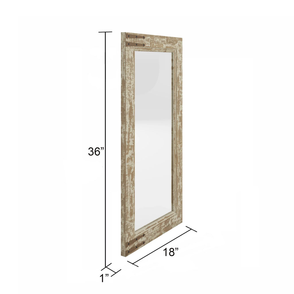 Aspire Home Accents 7401 Sonali Farmhouse Wall Mirror, Brown