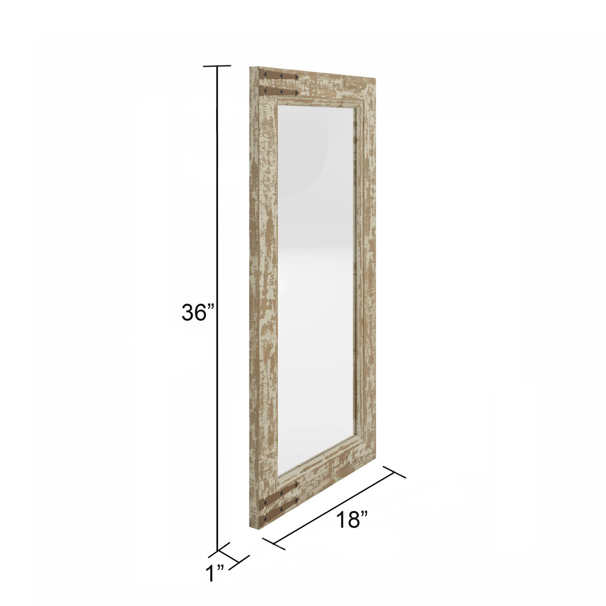 Aspire Home Accents 7401 Sonali Farmhouse Wall Mirror, Brown