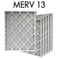 16x20x4 MERV 13 Pleated Air Filter 3PK | 15.5x19.5x3.625 - Actual Size