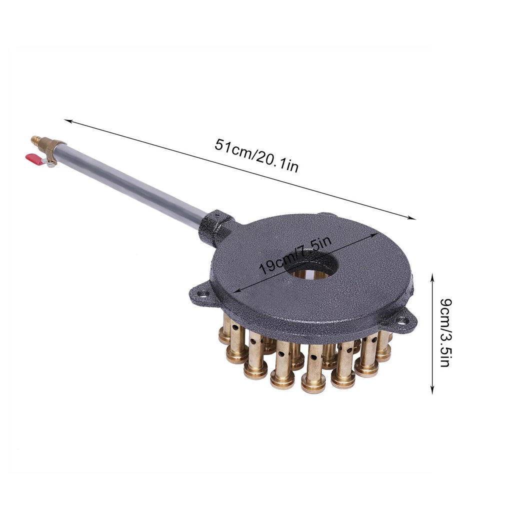 ZhdnBhnos 24-Hole High Pressure Gas Stove Wok Cooker Liquefied Gas Burner For Outdoor Camping