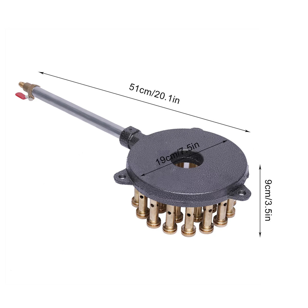 ZhdnBhnos 24-Hole High Pressure Gas Stove Wok Cooker Liquefied Gas Burner For Outdoor Camping