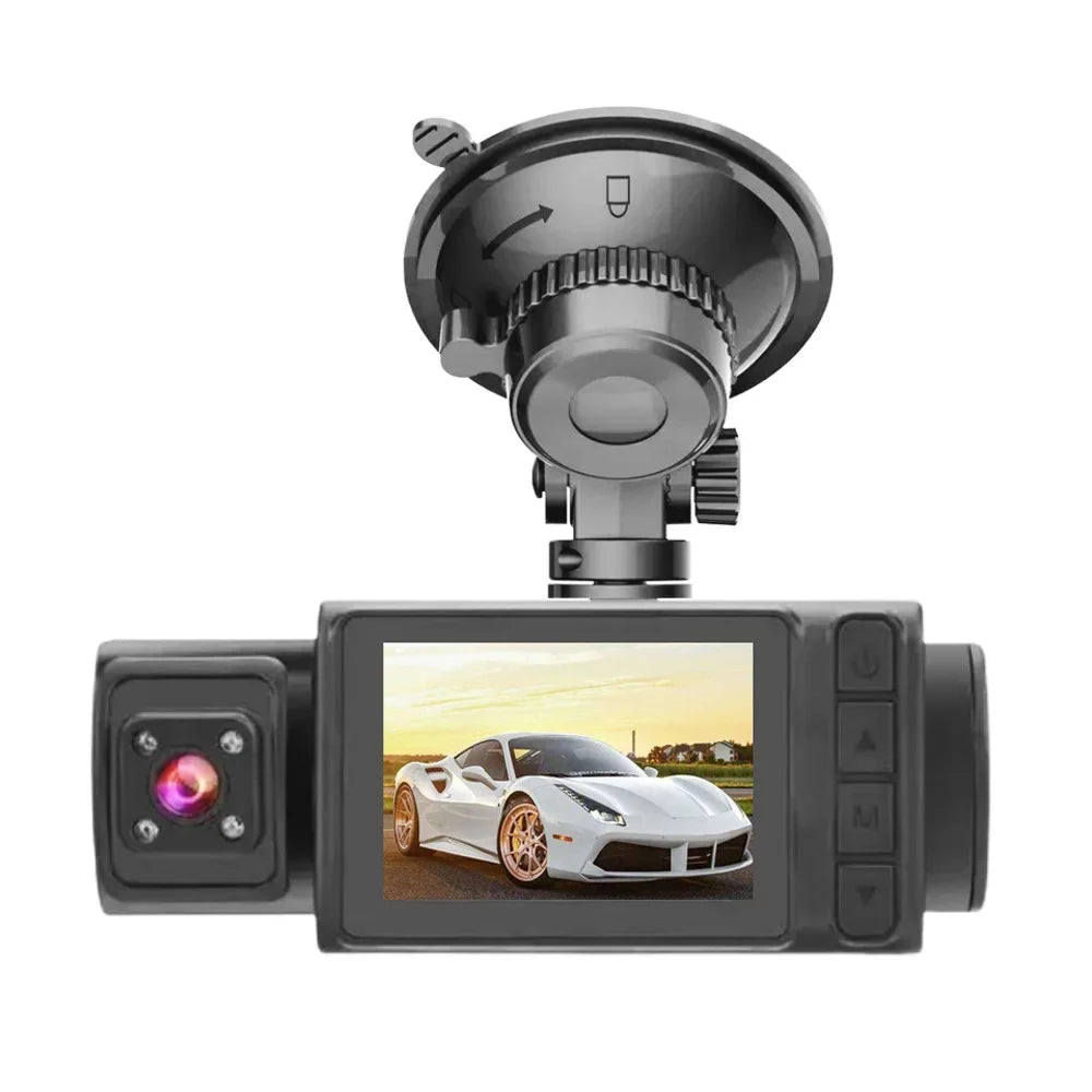 Pinnaco Dash Camera 3 Cameras Rearview Mirror Video Recorder Multi-Language Auto Safety Driving