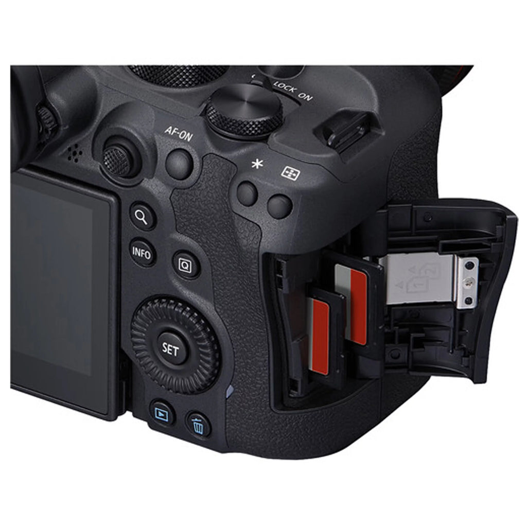 EOS R6 Mark II Mirrorless Digital Camera with RF 24-105mm f/4-7.1 STM Lens + 64GB Memory + Case+ Steady Grip Pod + Tripod+ Software Pack + More (30pc Bundle)