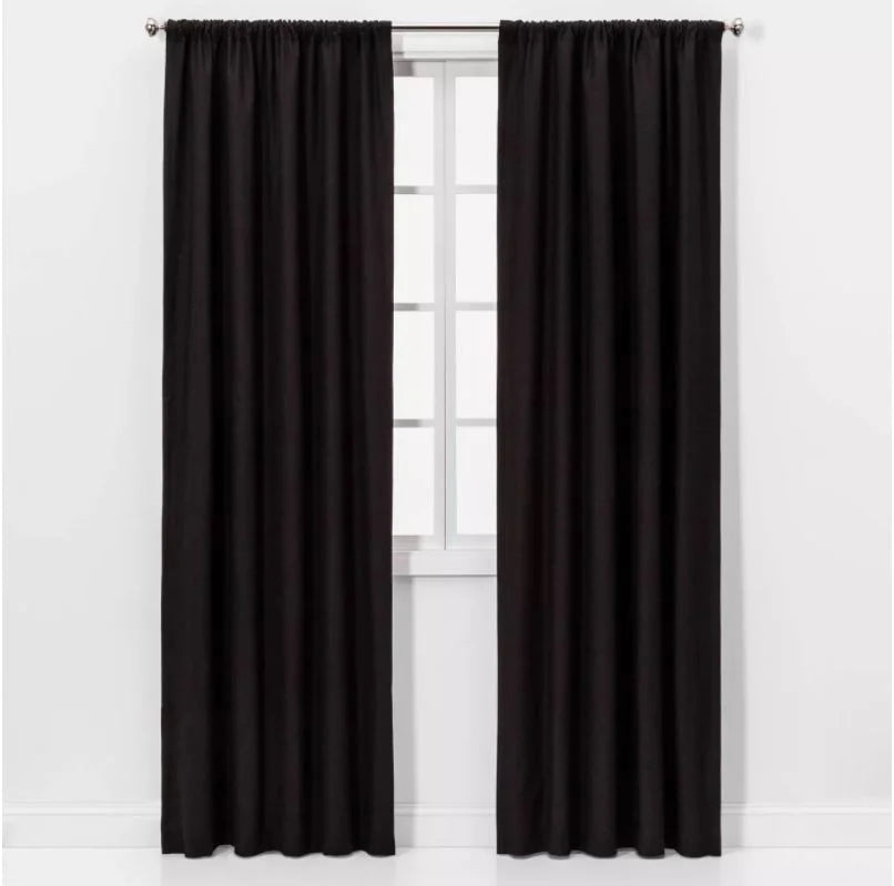 63"x50" Henna Blackout Curtain Panel Black - Project 62