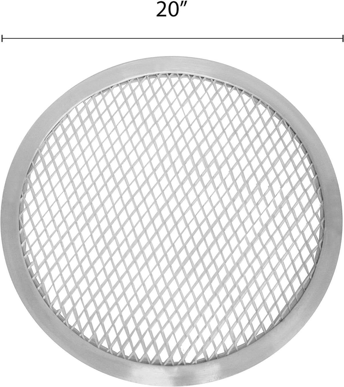 TrueCraftware- Set of 2 Aluminum 20” Pizza Baking Monitor Seamless Rim- Bakeware Pizza Monitor Round Pizza Pan Tray Round Baking Tray for Home Kitchen Pizzeria & Restaurants