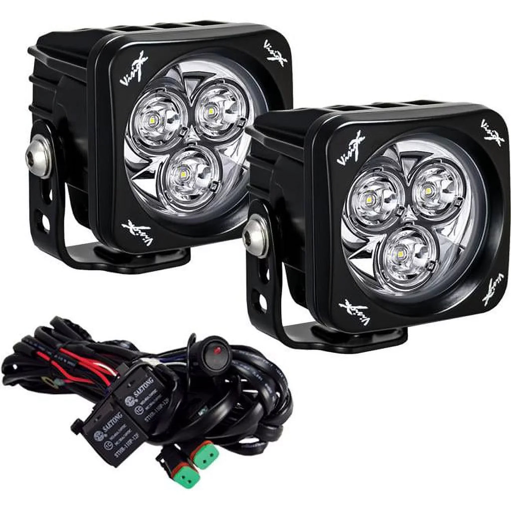 Vision X Lighting CG2-OPM310KIT 3.0 in. Square 3 LED Cannon CG2 Lights - Pack of 2