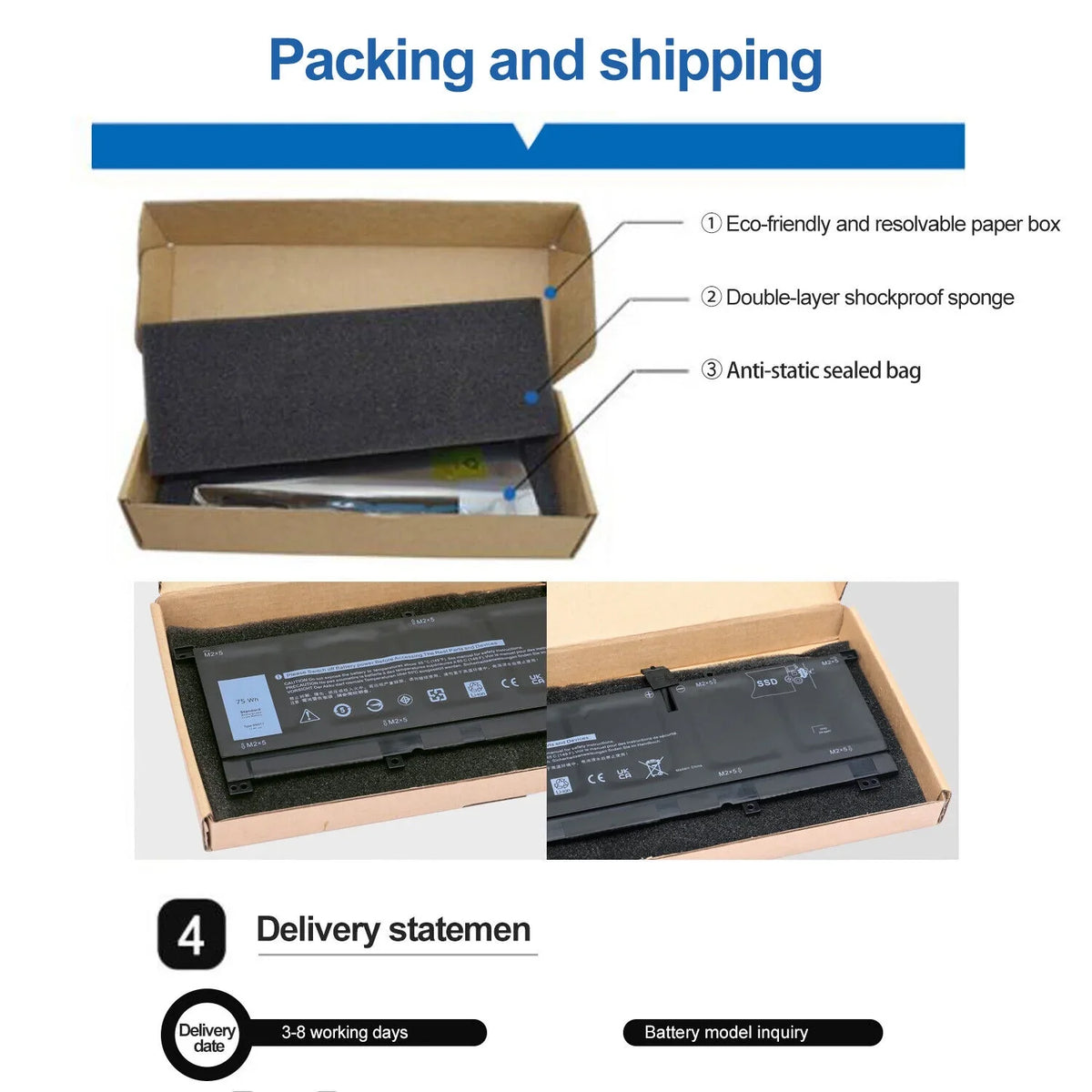 New 0TMFYT 8N0T7 Mobile pc Battery For XPS 15 9575 P73F Precision 5530 2-in-1