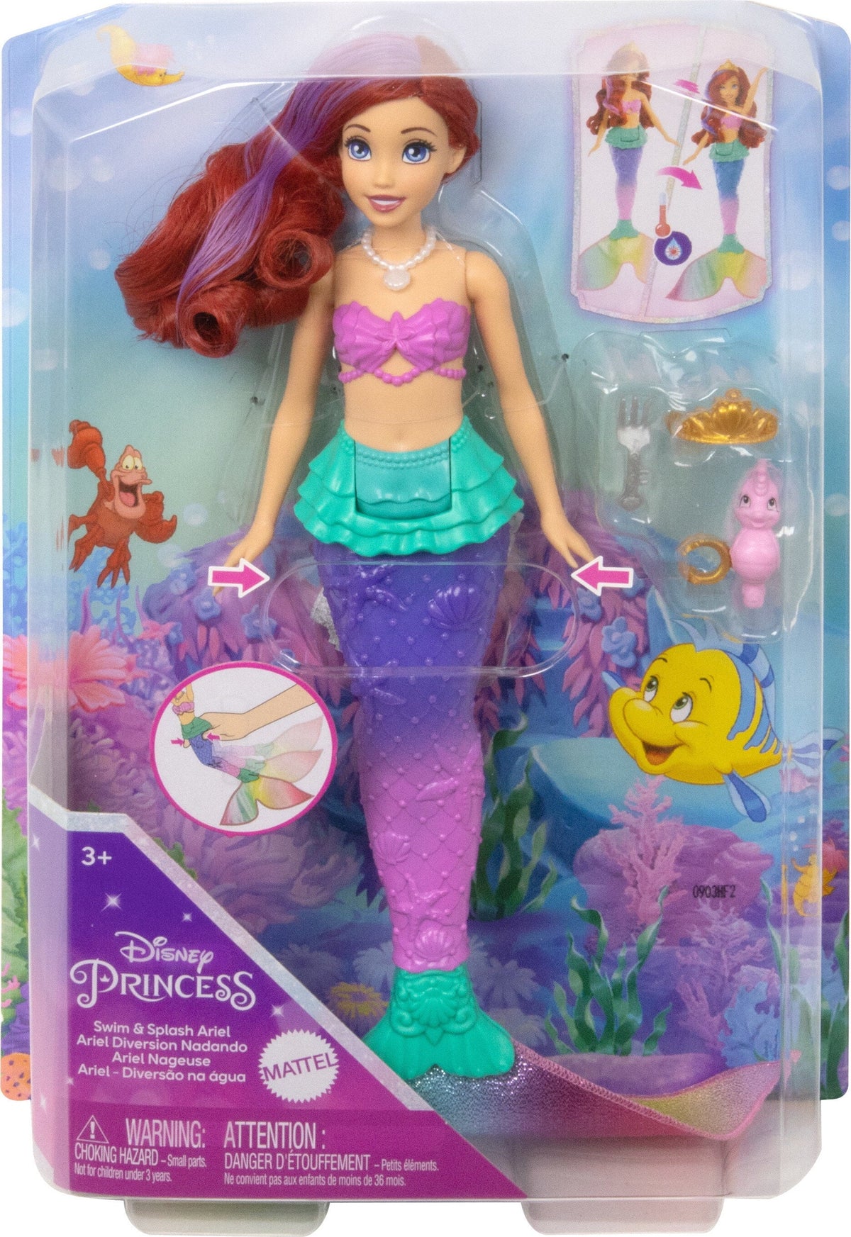 Disney Princess Toys, Ariel Swimming Mermaid Doll
