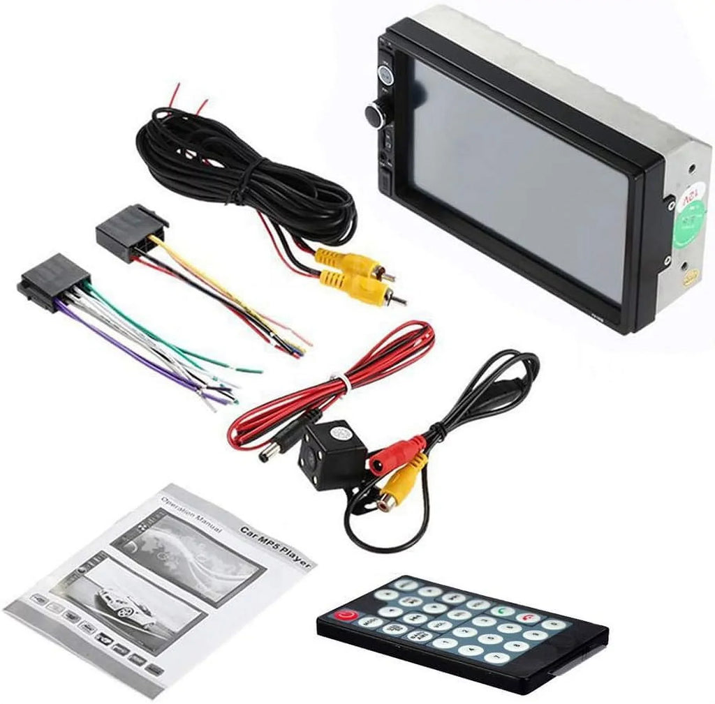HD Touch Display Car Stereo Car MP4 MP5 player 2 DIN Bluetooth 7 Inch car radio with Rear View Camera/ Mirror Link /Car Audio /Video /FM /USB /TF /AUX