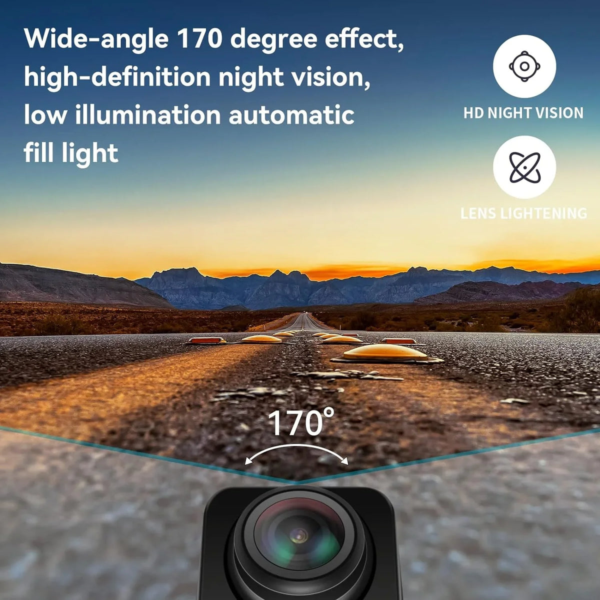 Ubwook Backup Camera IP69K Liquid Night Vision HD Metal Rear View Camera for Car Pickup Trucks SUVs RVs Vans