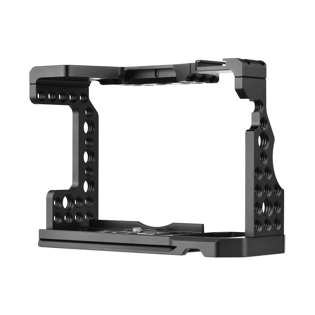 Camera Cage Aluminum Alloy Video Cage Replacement for A7M3 A7R3 A9 Mirrorless Camera with Cold Shoe Mount 1/4 Inch & 3/8 Inch Screw Holes