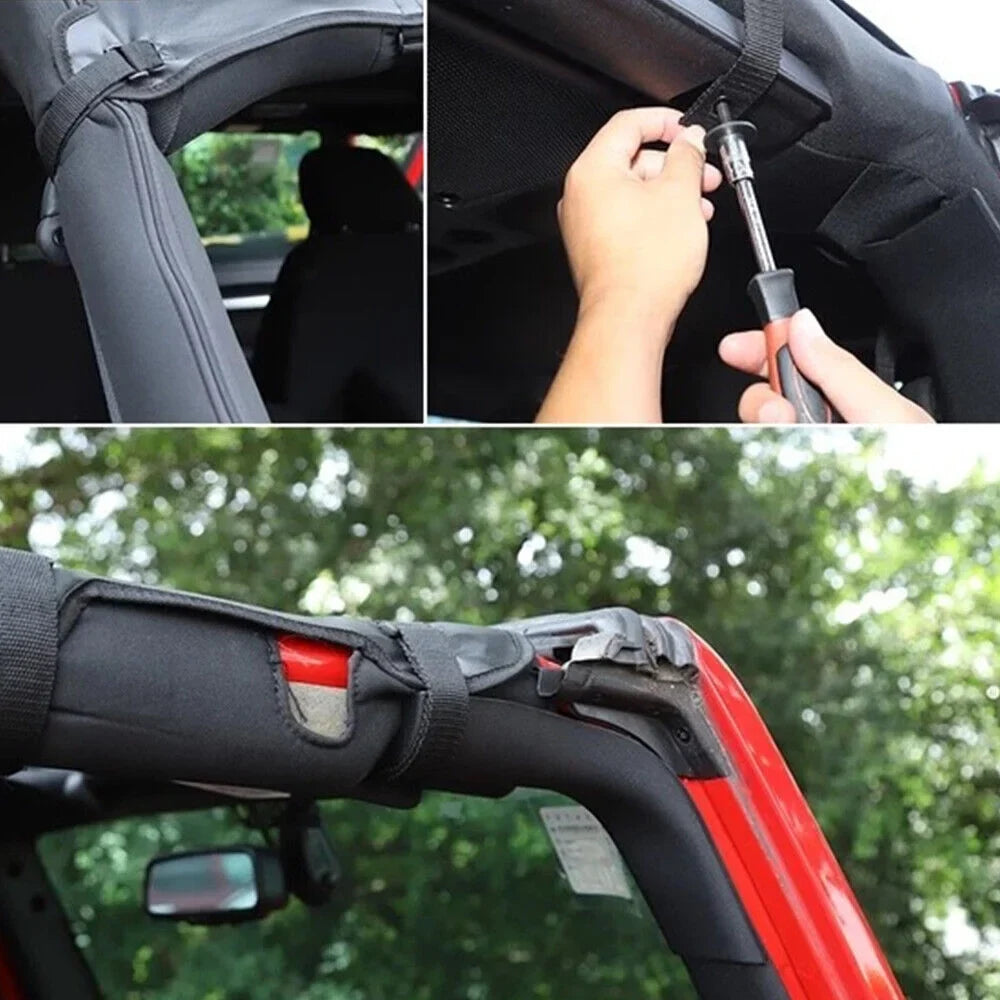 JLLOM Leather Top Sunshade Protection for Jeep Wrangler JK JKU 07-18 - Ultimate Sun Protection for Your Ride