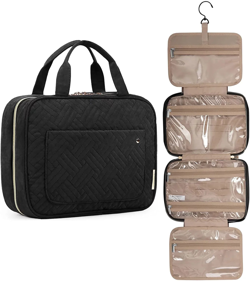 Toiletry Bag Travel Bag with Hanging Hook, Liquid Makeup Cosmetic Bag Travel Organizer for Accessories, Shampoo, Full Sized Container, Toiletries