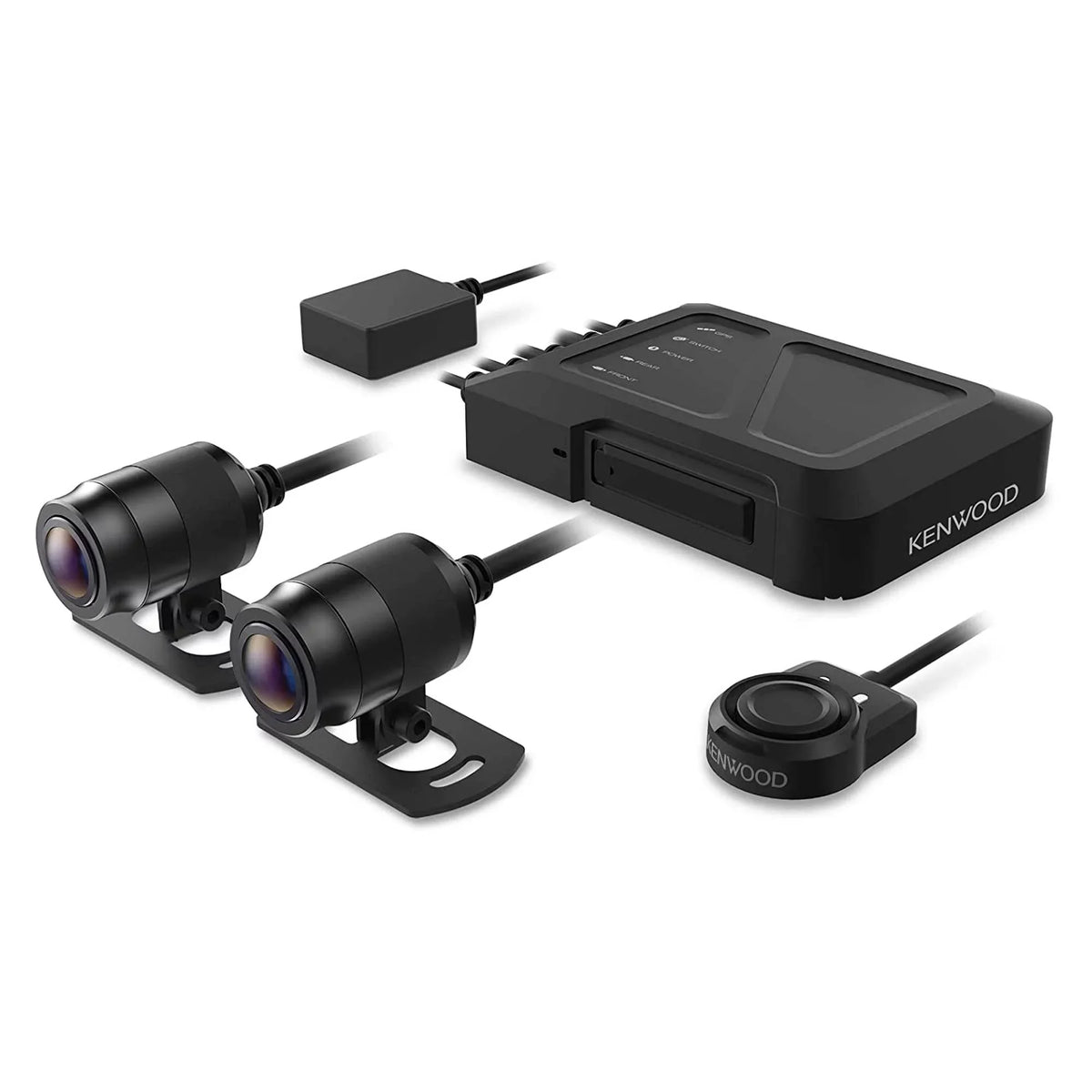 Kenwood STZ-RF200WD Motorsports HD Dash Cam with GPS and Rear-View Camera with a Kenwood STZ-RFCC300 9ft (3m) Extensional Cable