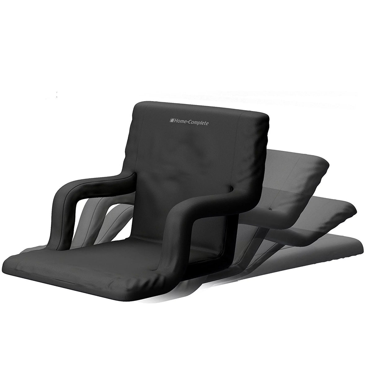 Stadium Seat Chair, 2 Pack- Bleacher Cushions with Padded Back Support, Armrests, 6 Reclining Positions and Portable Carry Straps By Home-Complete