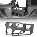 Hooke Road Fit 2018-2023 Jeep Wrangler JL 2-Door Steel Tubular Half Door Guards Frame Black
