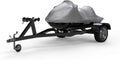 Weatherproof Jet Ski Covers for Yamaha EXR 2021 - Silver - High Sun Protection - All Weather - Trailerable - Protects from Rain, Sun, UV Rays, and More! Includes Trailer Straps and Storage Bag