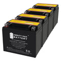 YTX12-BS 12V 10Ah Replacement Battery compatible with Suzuki GSX-R1000, Z 01-04 - 4 Pack