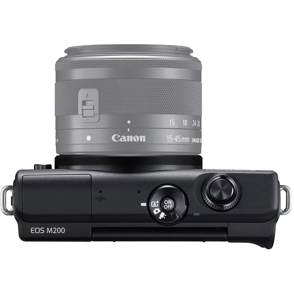 EOS M200 Mirrorless Camera (Black) +15-45mm f/3.5-6.3 IS STM Lens (Graphite) -LOADED KIT