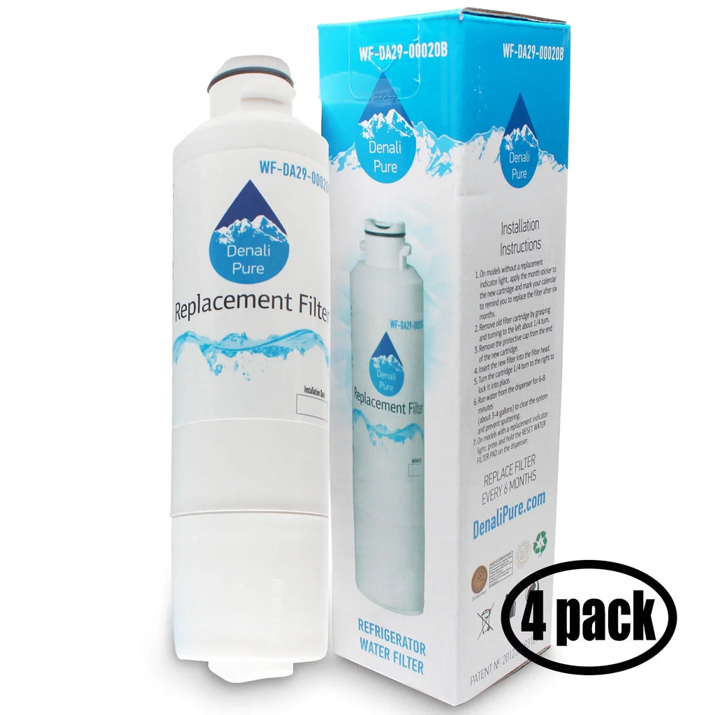 4-Pack Compatible with RSG307AARS/XAA Refrigerator Fluid Filter - Compatible with DA29-00020B, DA29-00020A, HAF-CIN Fridge Fluid Filter Cartridge