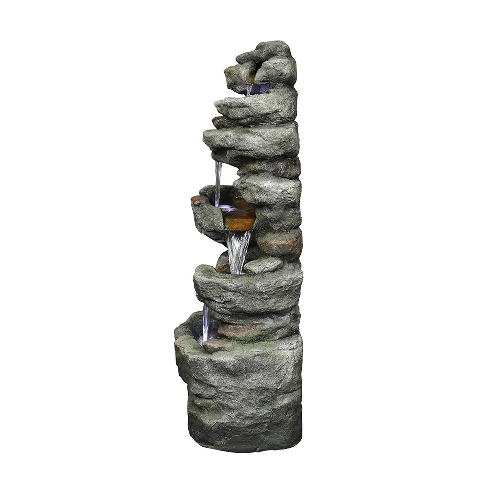 32.6inches Rock Fluid Fountain with Led Lights