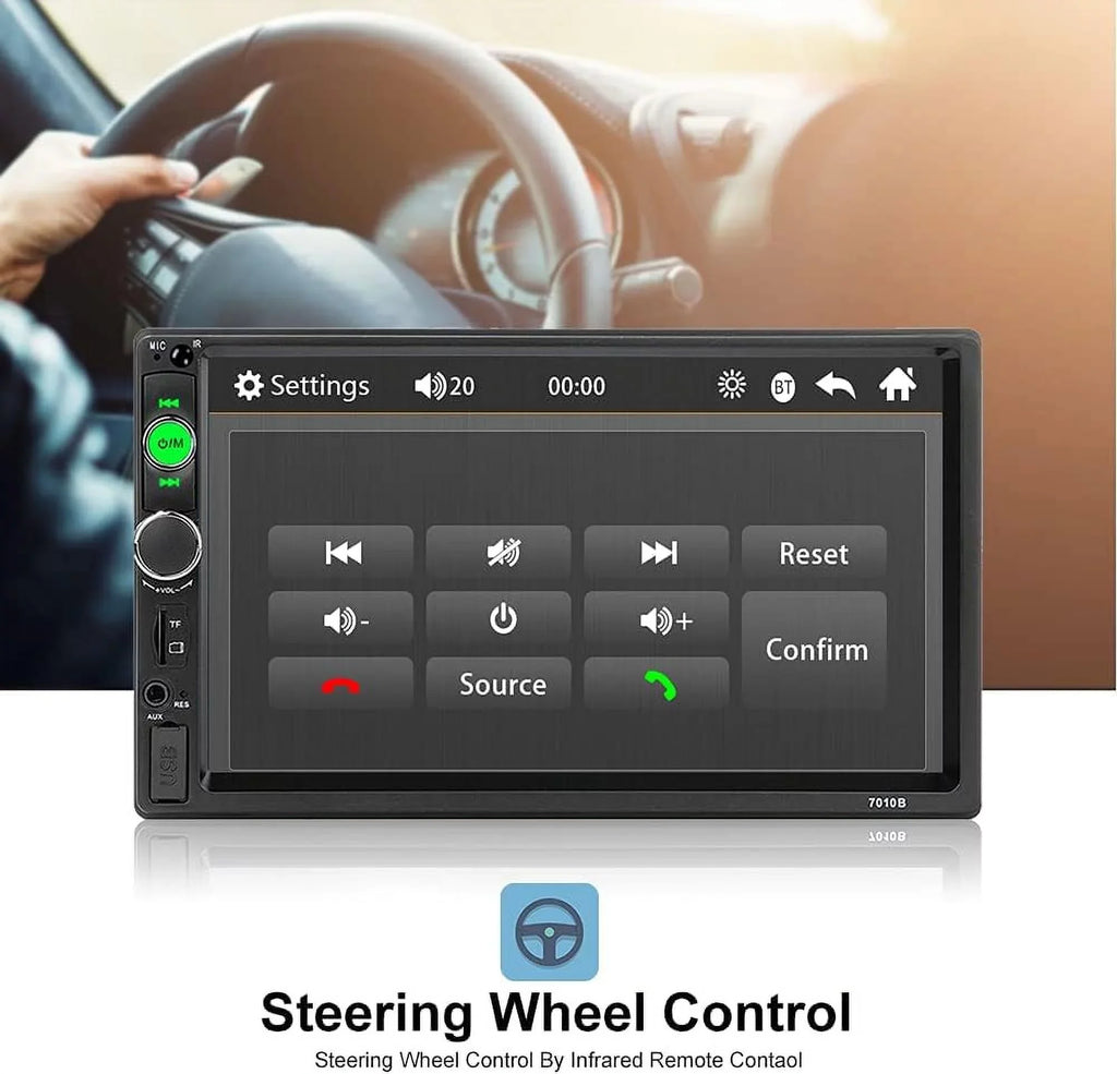 HD Touch Display Car Stereo Car MP4 MP5 player 2 DIN Bluetooth 7 Inch car radio with Rear View Camera/ Mirror Link /Car Audio /Video /FM /USB /TF /AUX