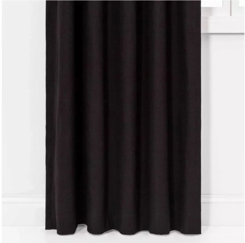 63"x50" Henna Blackout Curtain Panel Black - Project 62