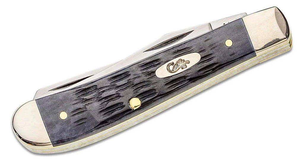 Case XX Knives Pocket Worn Crandall Jigged Gray Bone Mini Trapper Carbon Steel Pocket Knife 58414