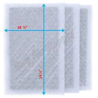 RayAir Supply 21x21 Air Ranger Air Cleaner Replacement Filter Pads 21x21 Refills (3 Pack)