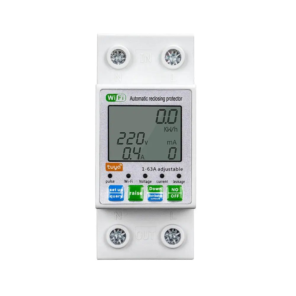 Xiaomi 63A Din Rail WIFI Smart Energy Meter Timer Power Monitor KWh Meter Wattmeter 110V 220V Smart Life Alexa Google Home Alice