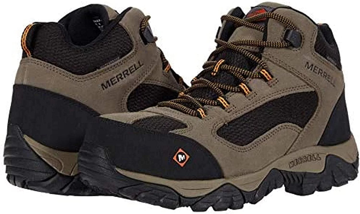 Merrell Men's Moab Onset Fluid Work Boot Composite Toe Stone 8 1/2 D(M) US