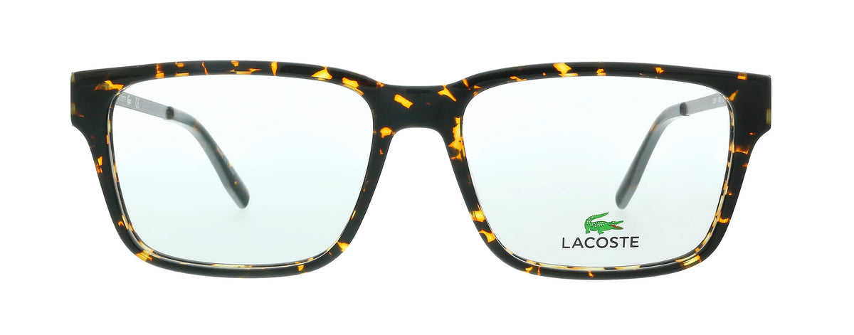 Lacoste L2867 220 Dark Havana Modified Rectangle Eyeglasses for mens