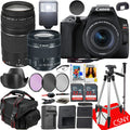 EOS Rebel SL3 DSLR Camera With 15-55mm Lens + 75-300mm Lens + Filters + Tripod + Spare travel Charger + PC Software + More (27 pc Bundle)