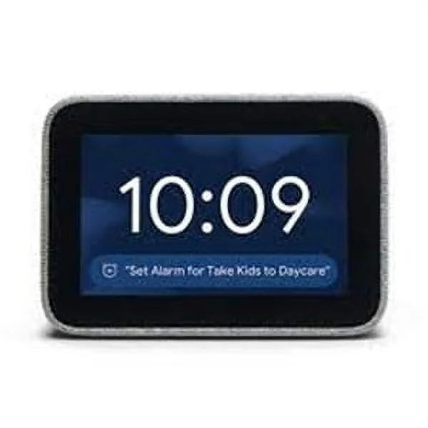 Smart Clock with the Google Assistant, Grey (Scratch And Dent Pre-owned