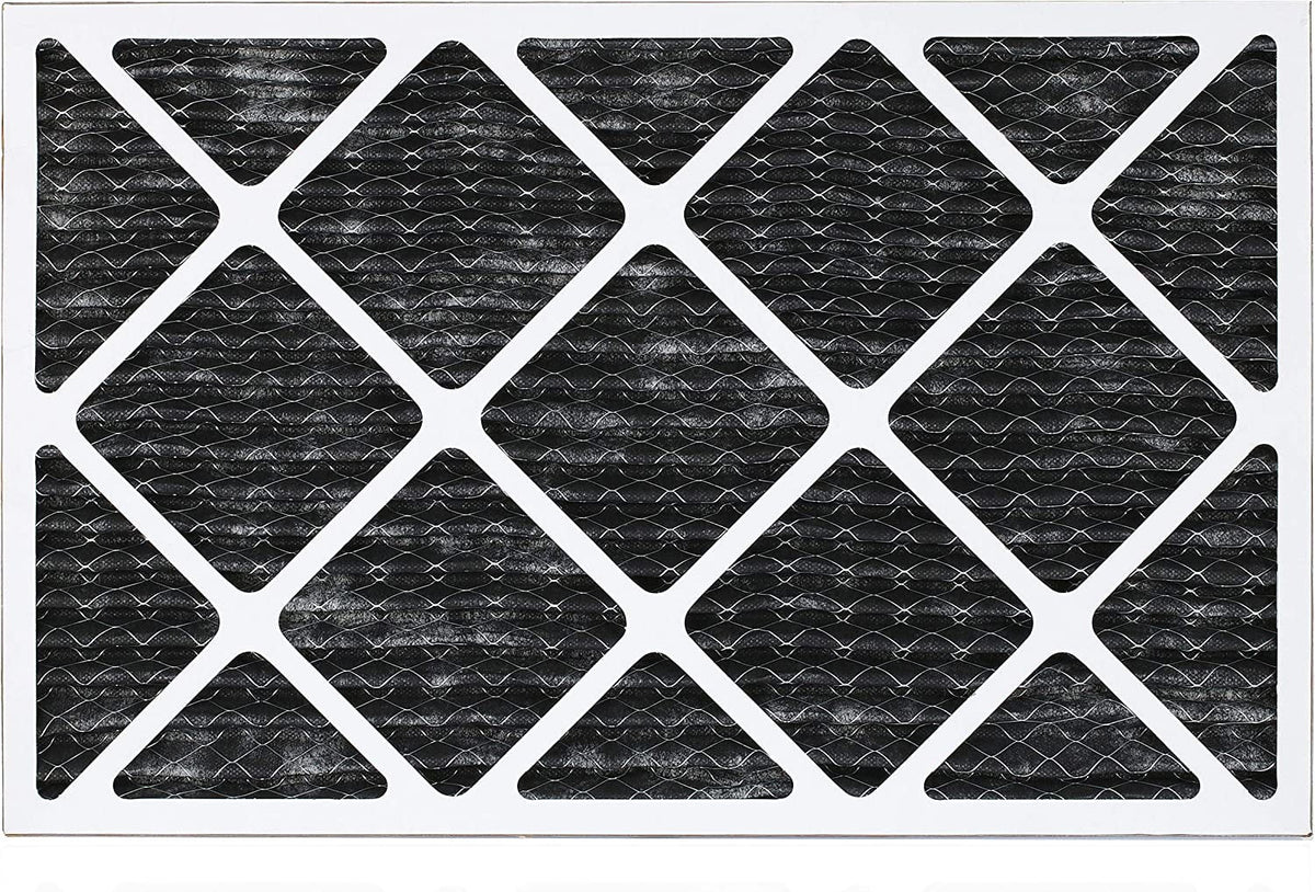 Filterbuy 16x24x1 MERV 8 Odor Eliminator Pleated HVAC AC Furnace Air Filters with Activated Carbon (2-Pack)
