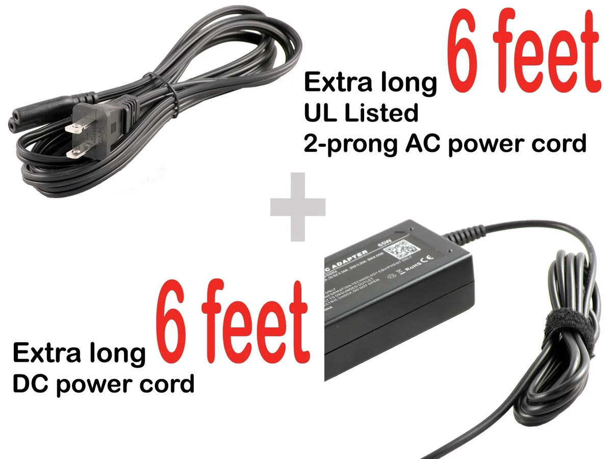 iTEKIRO 65W AC Adapter for Ideapad 100S 80R900BYCF, 100S 80R900C0CF, 100S 80R900FYUS, 110, 110-14IBR 80T6 14", 110 80T6000WUS, 110 80T6000XUS, 110 80T60020CF