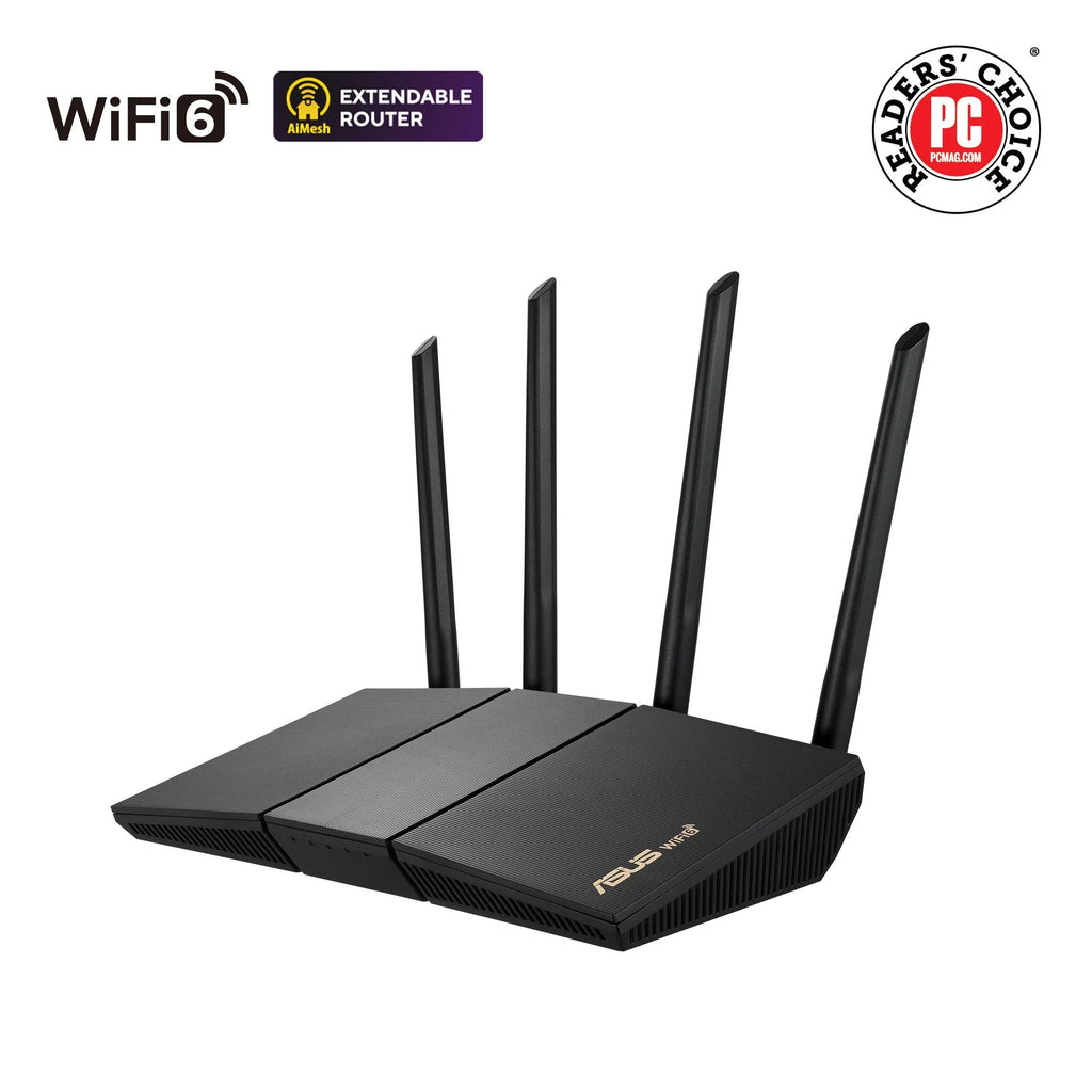 WiFi 6 Router (RT-AX57) - Dual Band Gigabit Wireless Internet Router, Gaming & Streaming, AiMesh Compatible, Included Lifetime Internet Security, Parental Control, MU-MIMO, OFDMA