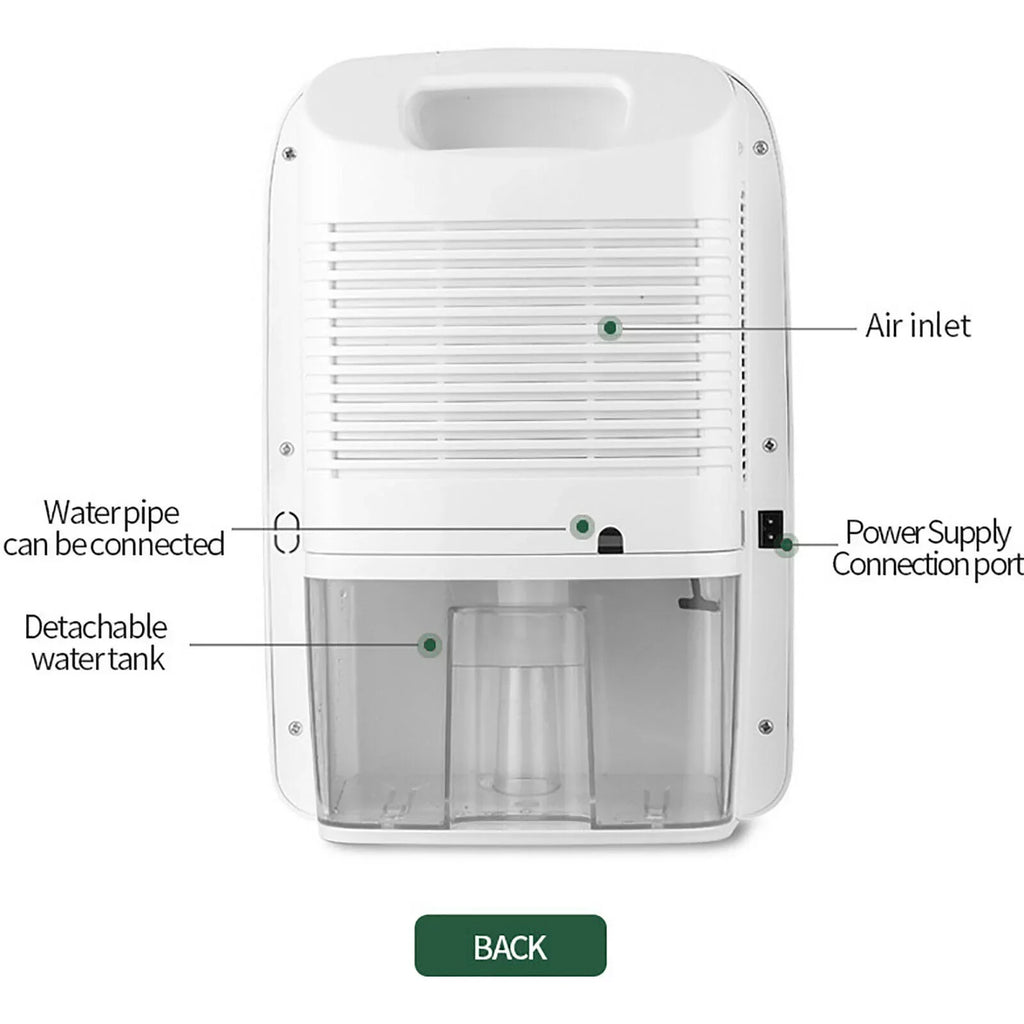 MIDUO Portable 2.5L Dehumidifier 42W Small Dehumidifier with Remote Control for Home