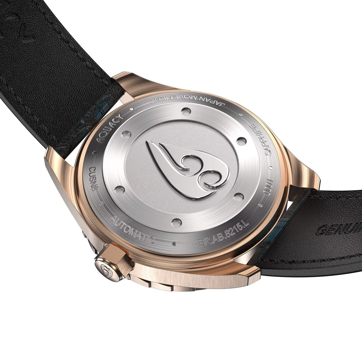 Aquacy Bronze CuSn8 Abalone Automatic Diver Watch BR.AB.8215.L - Screw Down 316L Stainless Case Back - 200M Fluid Resistance - 40 Hours Approx Power Reserve Dive Swimming Wrist Watches For Men