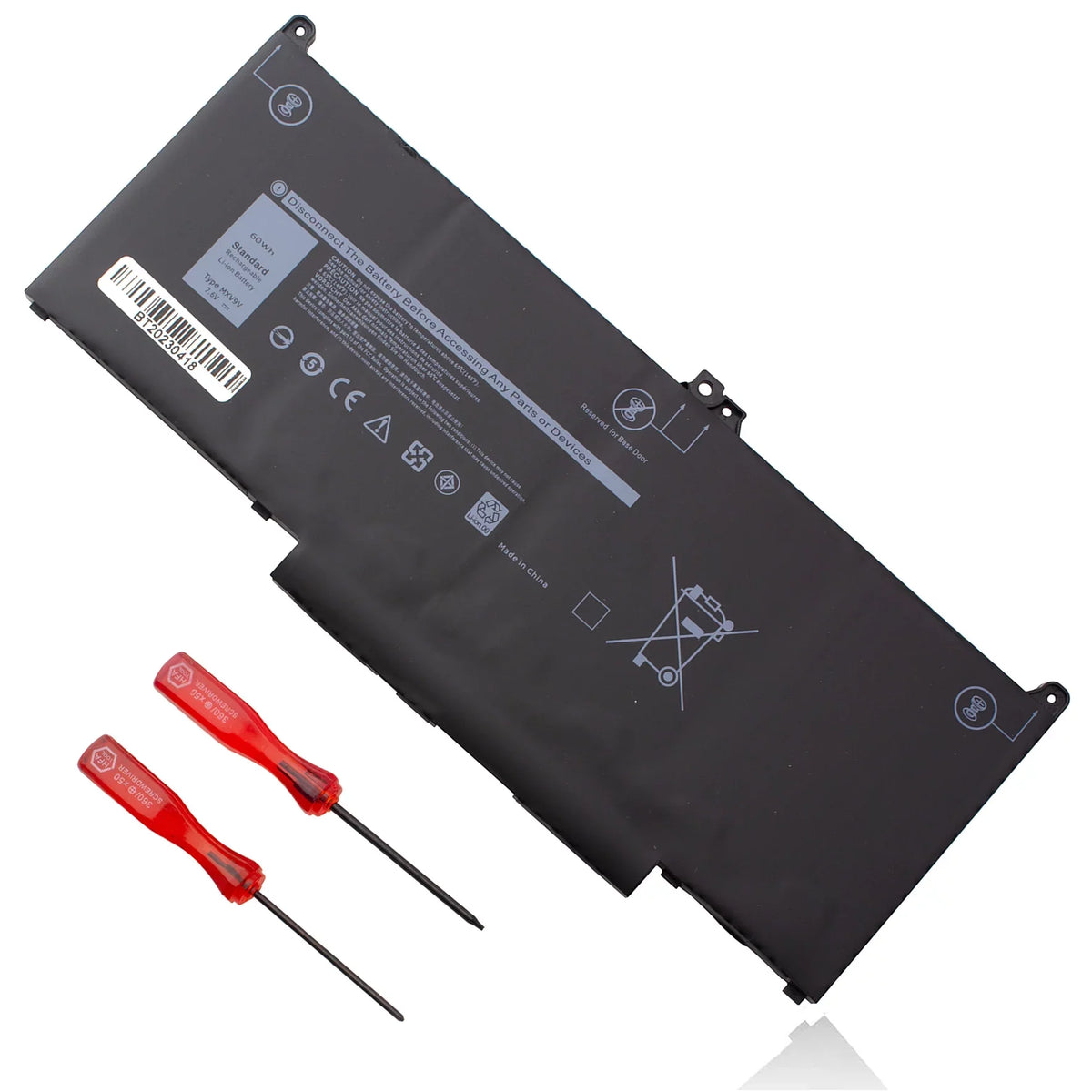 MXV9V 829MX Battery 60Wh for Latitude 5300 E5300 5310 E5310 7300 E7300 7400 E7400, 5300 5310 2-in-1 Notebook P96G P96G001 P97G P97G001 P97G002 P99G P99G001 P100G P100G001 5VC2M 05VC2M 0829MX