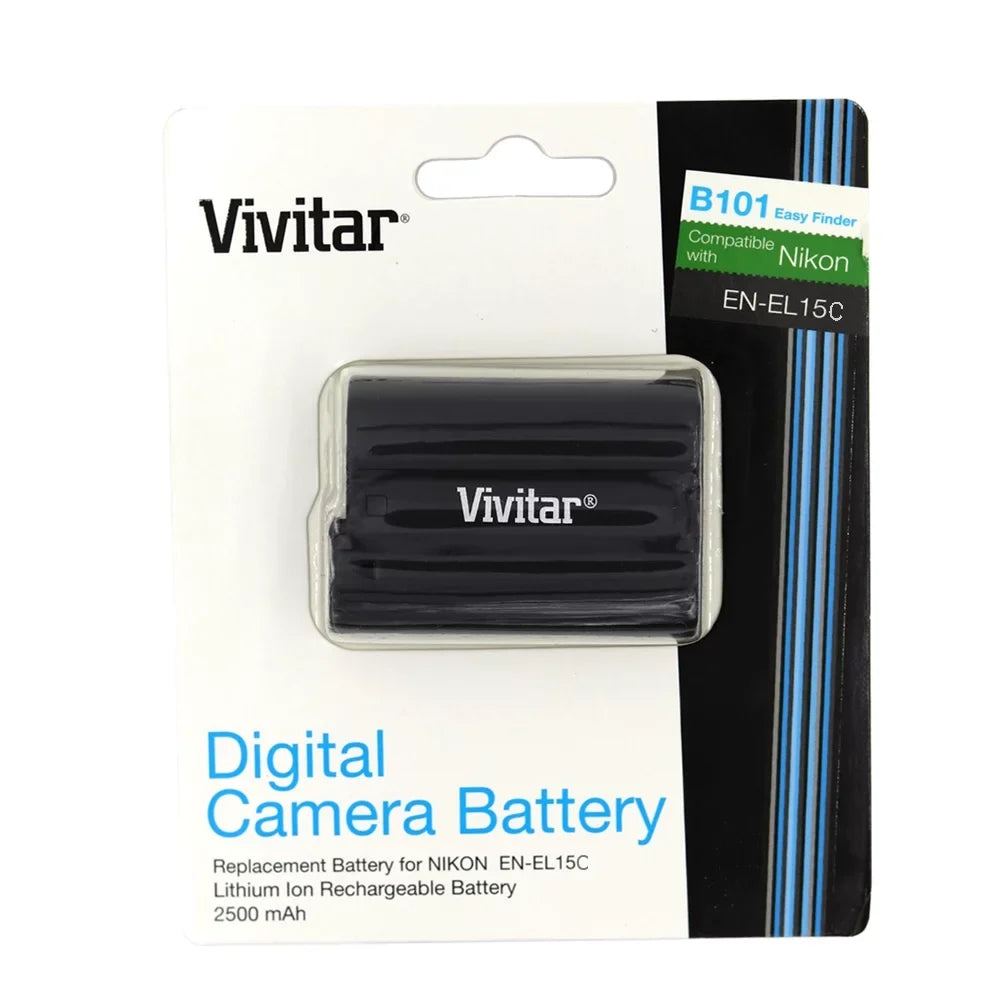 Vivitar Replacement Rechargeable Battery for EN-EL15c + MH-25 Replacement Battery Charger