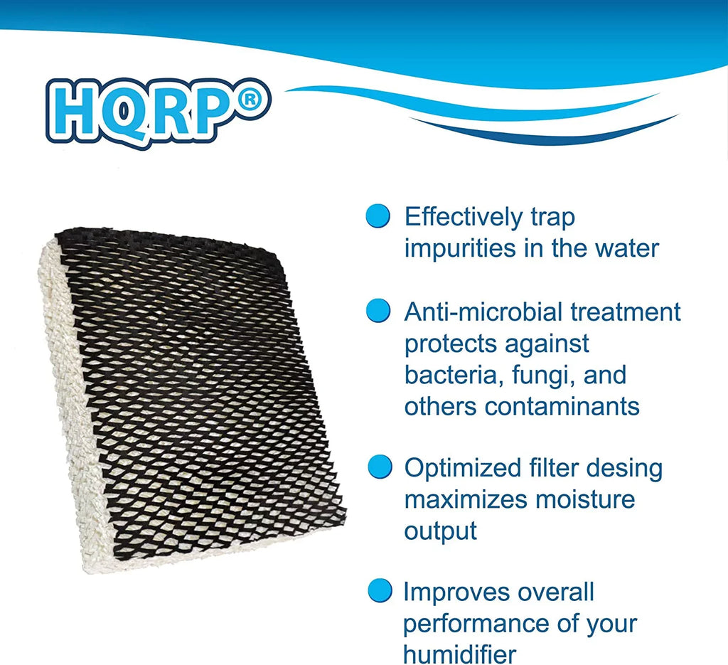HQRP 4-Pack Humidifier Wick Filter for Holmes Bionaire 900 / 900CS / 900X / CBW9 Replacement