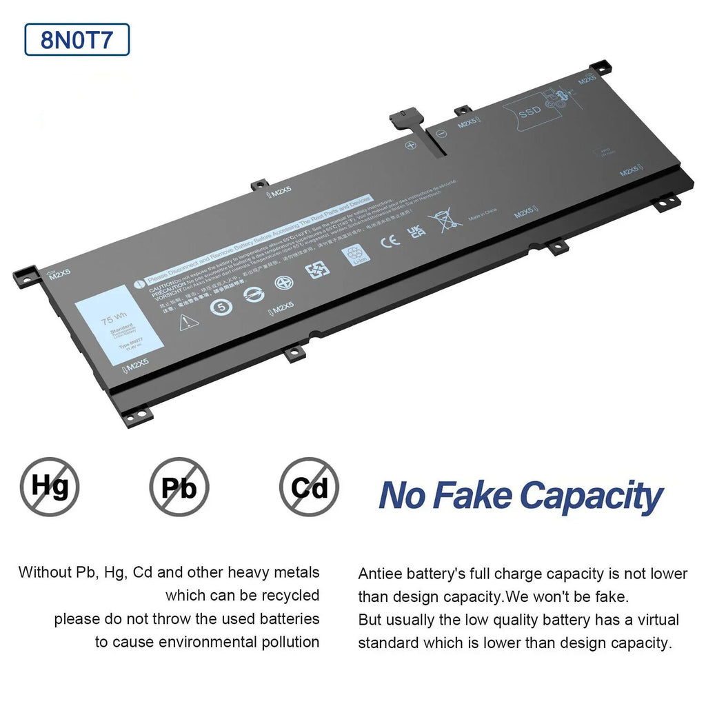 New 0TMFYT 8N0T7 Mobile pc Battery For XPS 15 9575 P73F Precision 5530 2-in-1