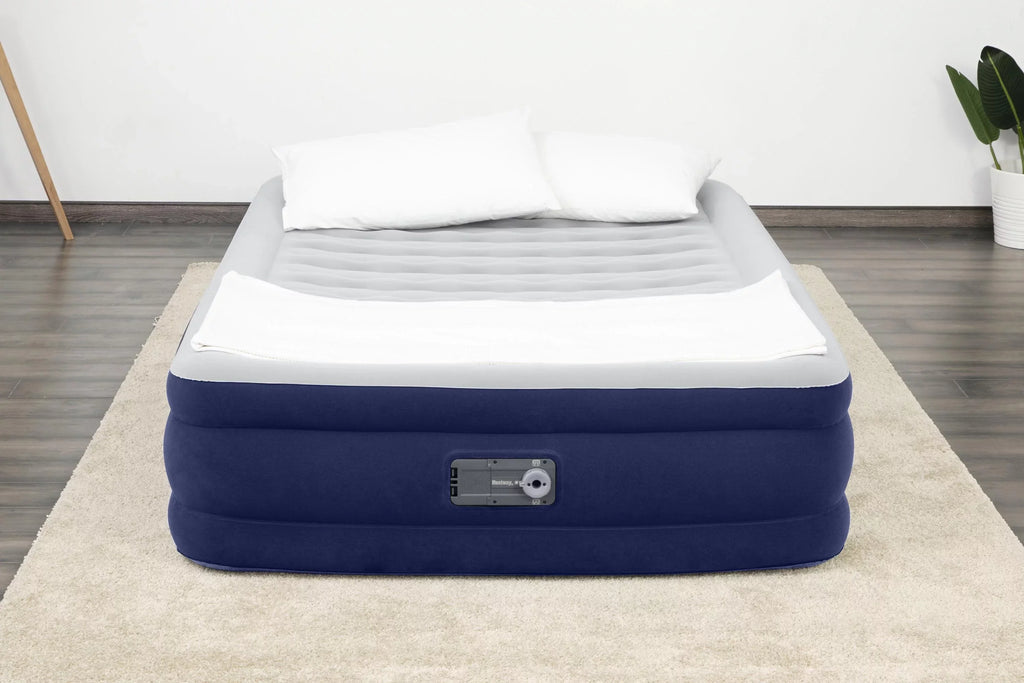 Bestway Tritech 15" Air Mattress Antimicrobial Coating with Built-in AC Pump, Full
