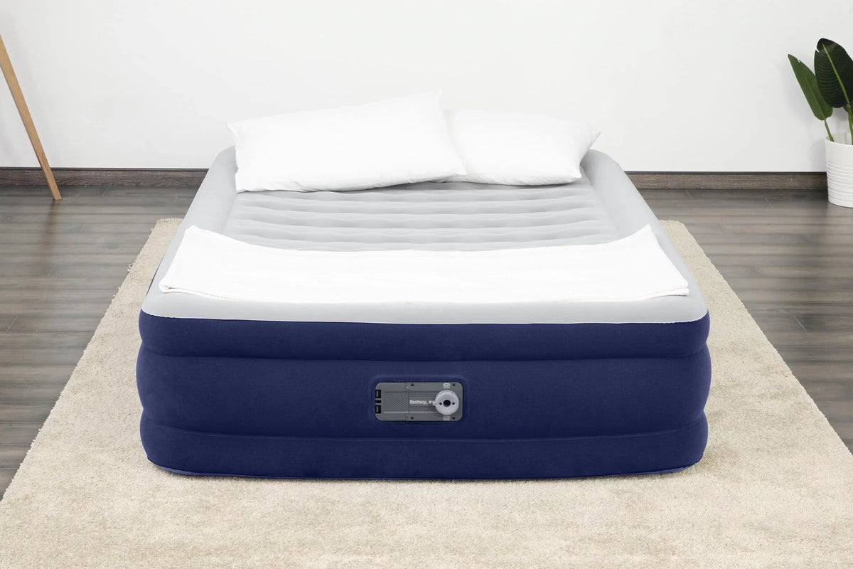 Bestway Tritech 15" Air Mattress Antimicrobial Coating with Built-in AC Pump, Full