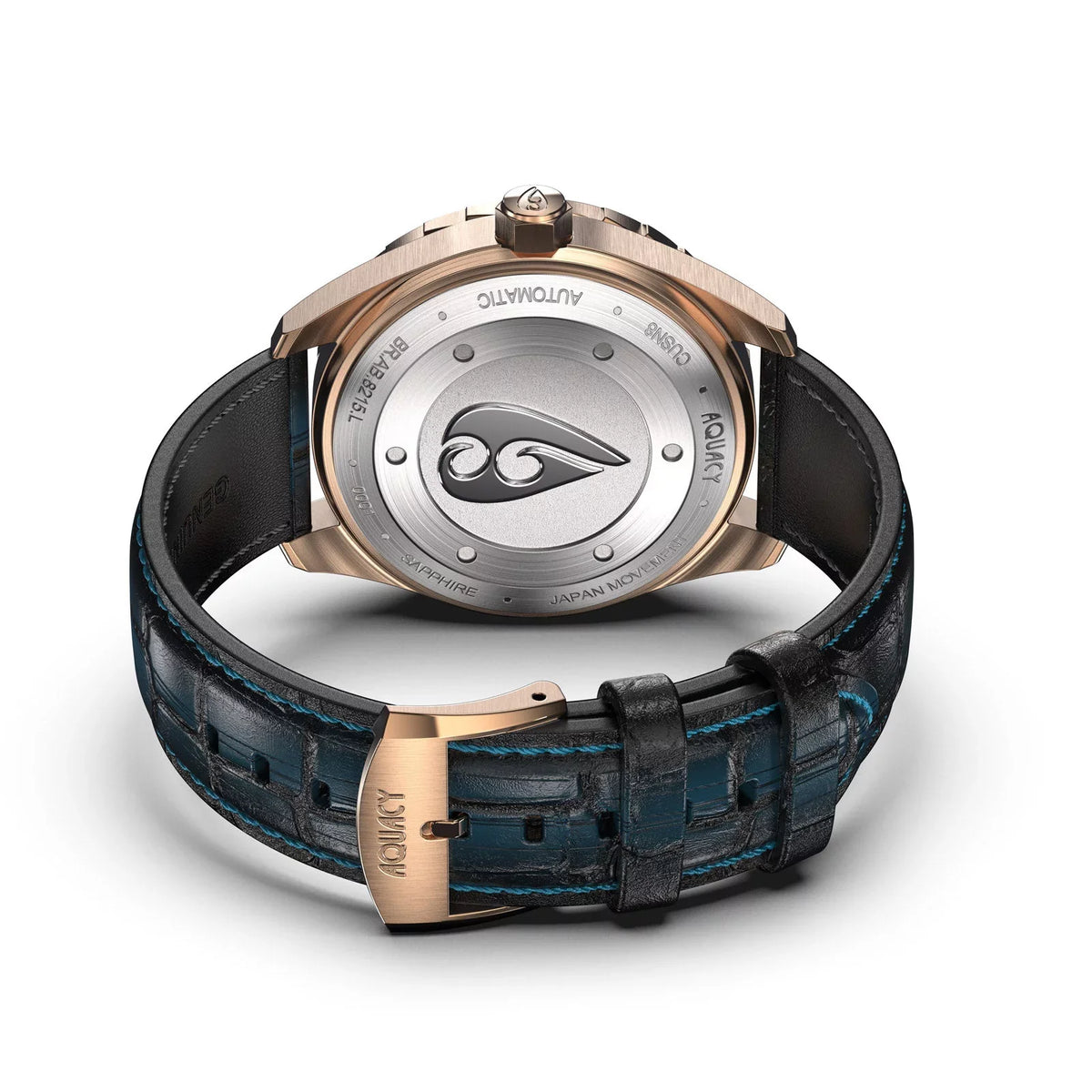 Aquacy Bronze CuSn8 Abalone Automatic Diver Watch BR.AB.8215.L - Screw Down 316L Stainless Case Back - 200M Fluid Resistance - 40 Hours Approx Power Reserve Dive Swimming Wrist Watches For Men
