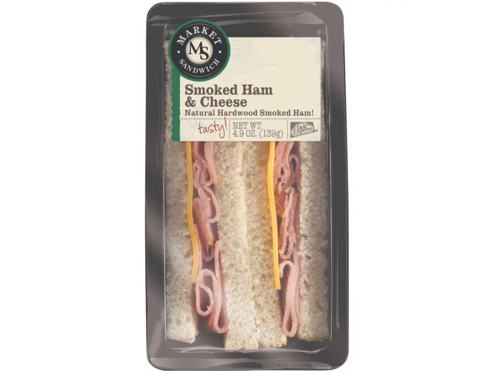 Deli Express Smoked Ham and Cheese Wedge Sandwich 4.9oz (PACK OF 10)