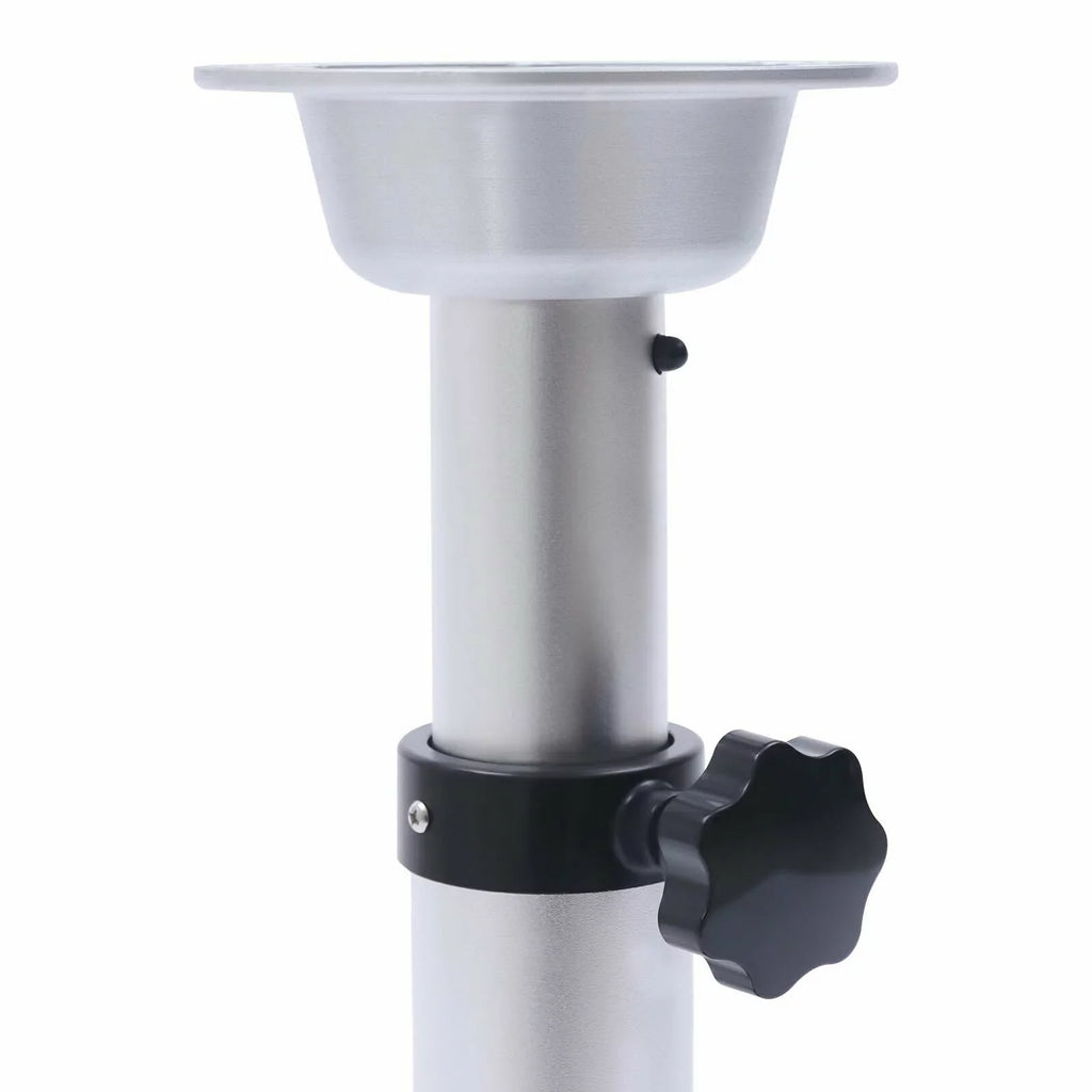 Miumaeov 16.9"-29.1"Adjustable Thickened Table Pedestal Stand Leg Base Mount Frame Aluminum Alloy Removable for RV Camper Marine Boat Caravan Motorhome Table