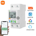Xiaomi 63A Din Rail WIFI Smart Energy Meter Timer Power Monitor KWh Meter Wattmeter 110V 220V Smart Life Alexa Google Home Alice