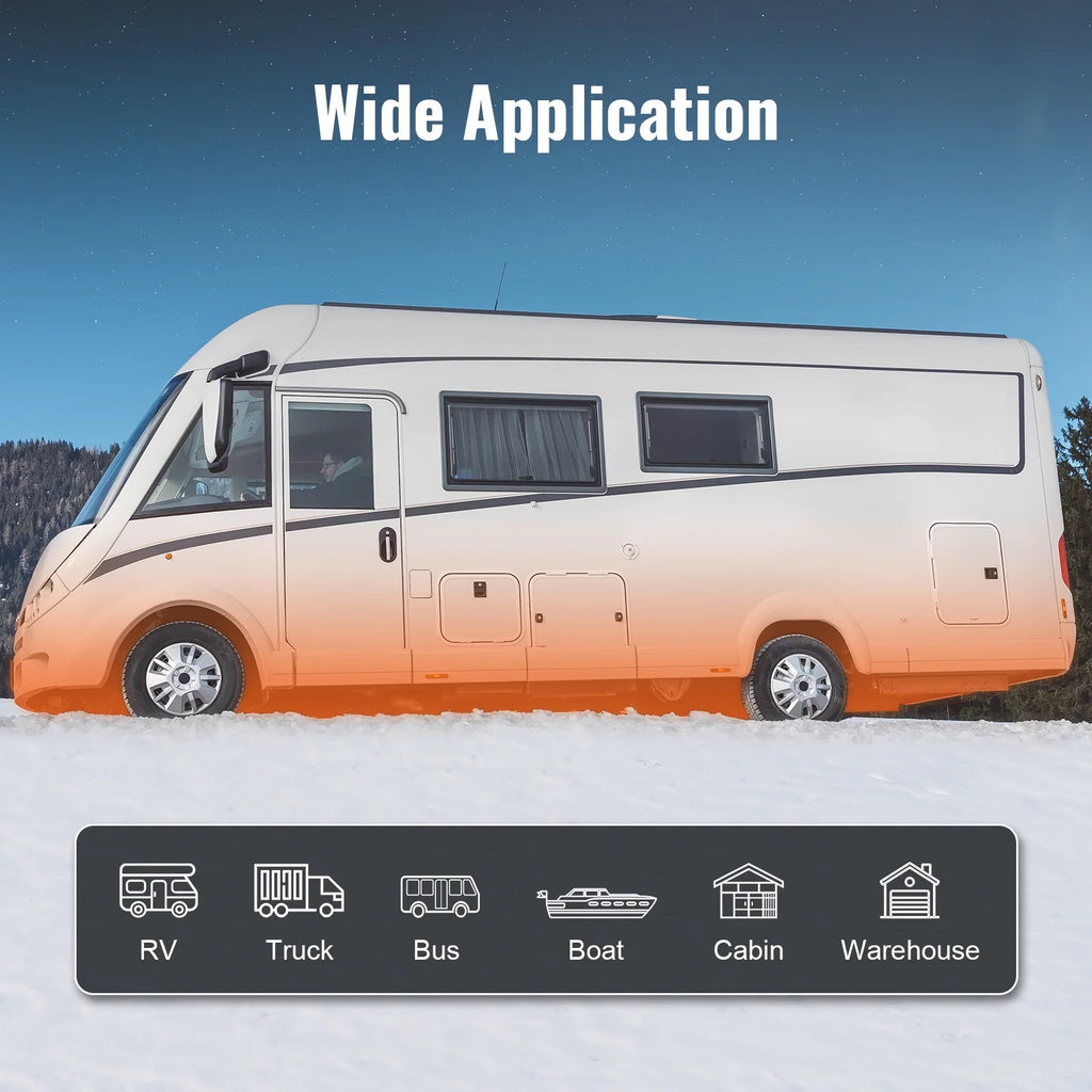 SKYSHALO Bluetooth App Control Diesel Air Heater, 12V 5KW Diesel Heater with Automatic Altitude Adjustment, Remote Control and LCD, Diesel Parking Heater for RV Trailer Camper Van Boat And Indoors